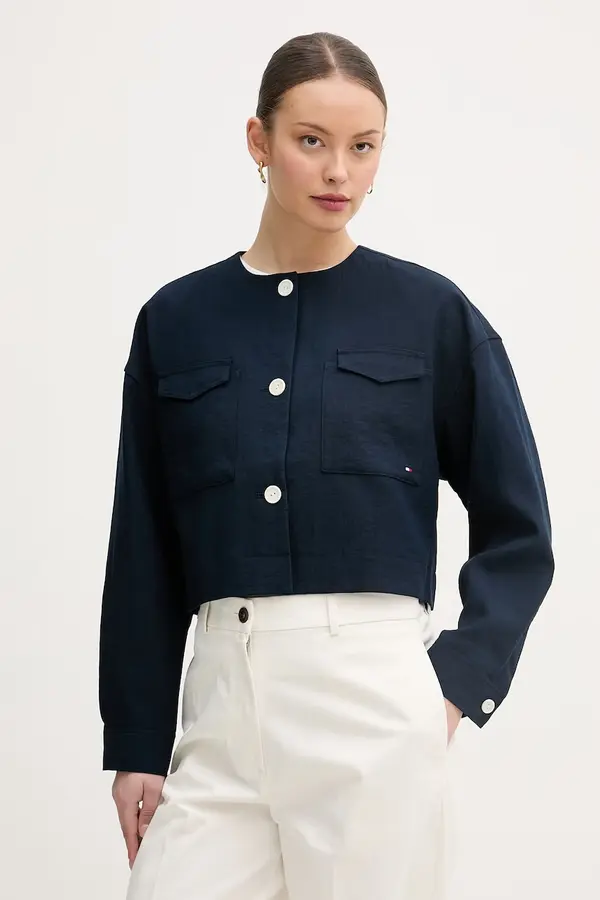 Tommy Hilfiger Tommy Hilfiger jednoredni ženski sako od viskoze