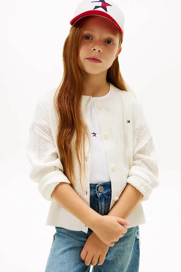 Tommy Hilfiger Tommy Hilfiger kardigan za djecu od pamuka