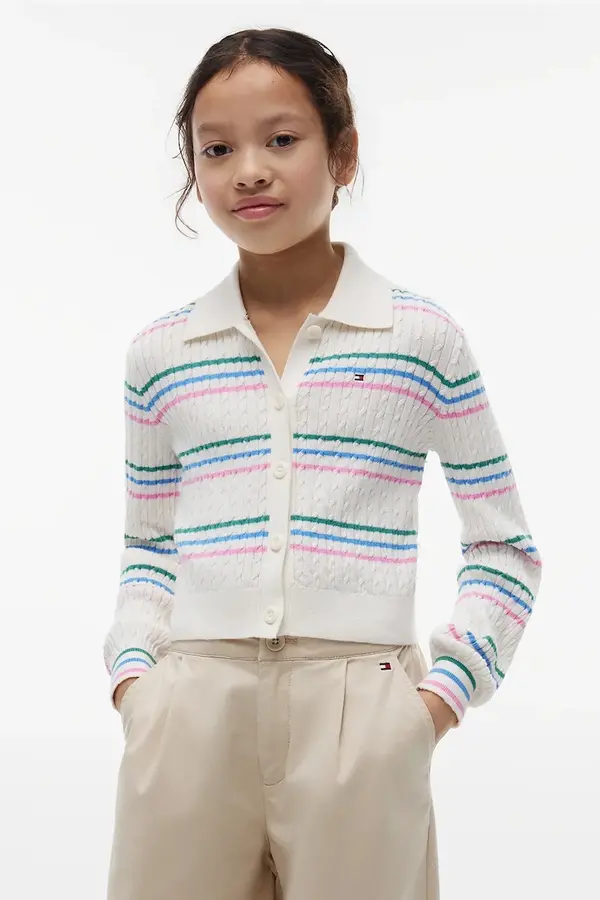 Tommy Hilfiger Tommy Hilfiger kardigan za djecu s pamukom