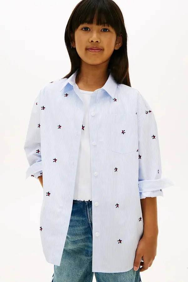 Tommy Hilfiger Tommy Hilfiger košulja za djecu od pamuka