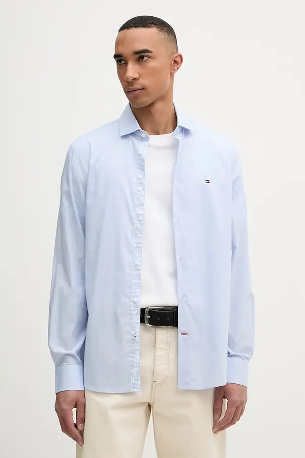 Tommy Hilfiger Tommy Hilfiger košulja za muškarce od pamuka s elastanom