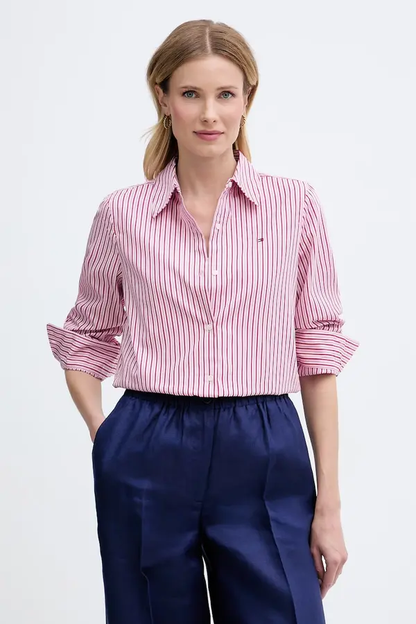 Tommy Hilfiger Tommy Hilfiger košulja za žene od pamuka