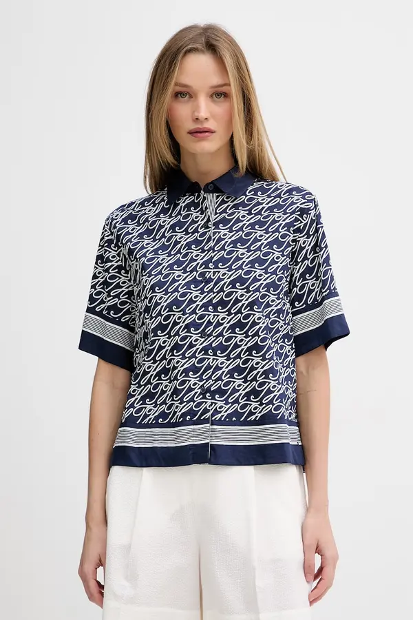 Tommy Hilfiger Tommy Hilfiger Košulja ženska sa svilom SUMMER