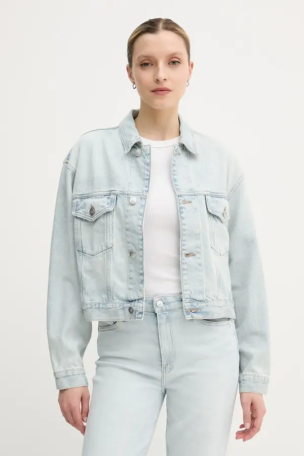 Tommy Hilfiger Tommy Hilfiger kratka jakna ženska traper