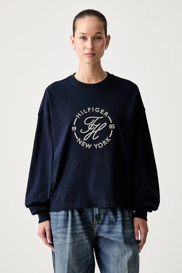 Tommy Hilfiger Tommy Hilfiger majica dugih rukava ženska pamučna