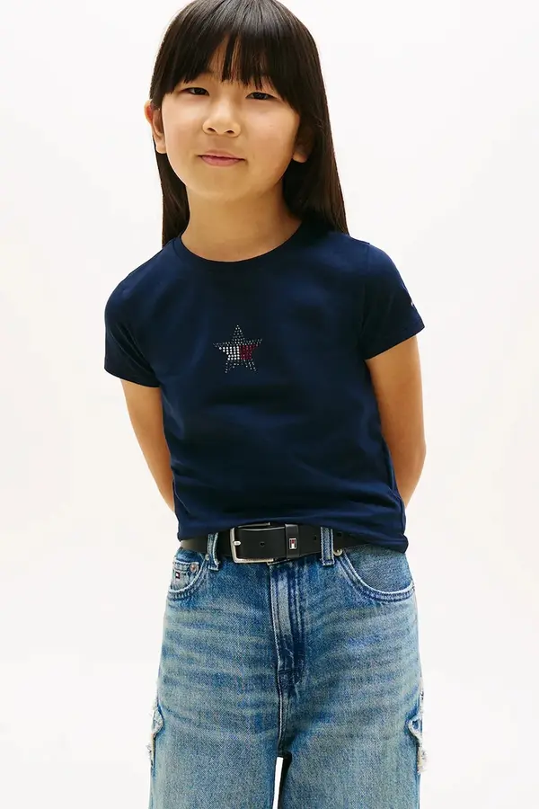 Tommy Hilfiger Tommy Hilfiger majica za djecu od pamuka s elastanom