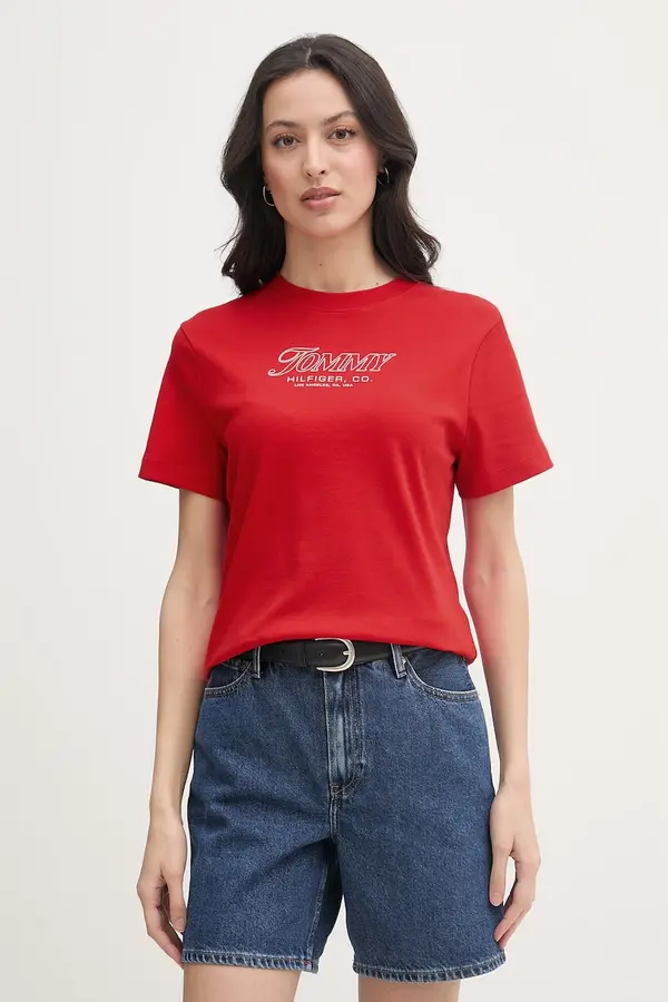 Tommy Hilfiger Tommy Hilfiger majica za žene od pamuka SUMMER