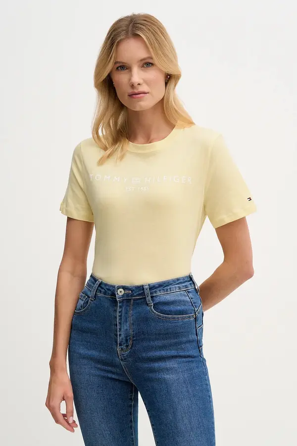 Tommy Hilfiger Tommy Hilfiger majica ženska od pamuka