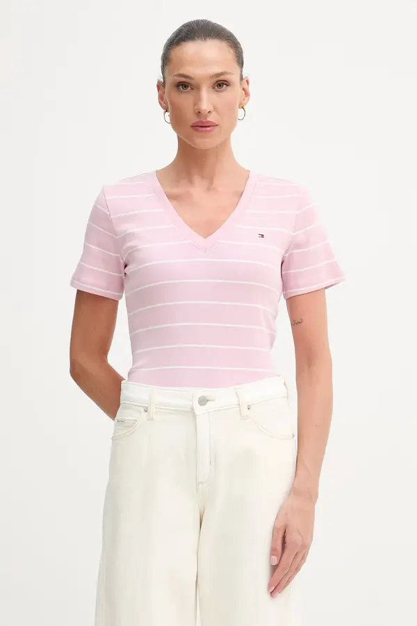 Tommy Hilfiger Tommy Hilfiger majica ženska pamučna