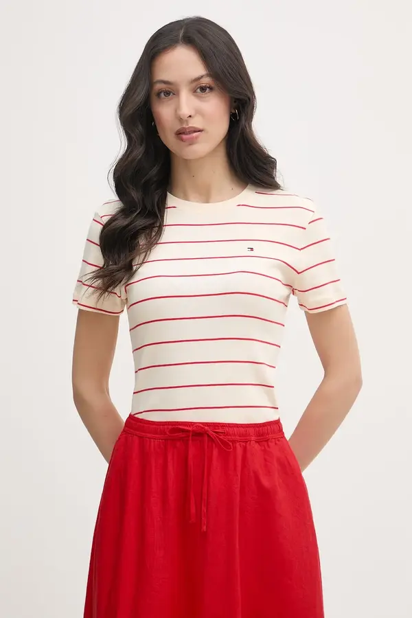 Tommy Hilfiger Tommy Hilfiger majica ženska pamukna