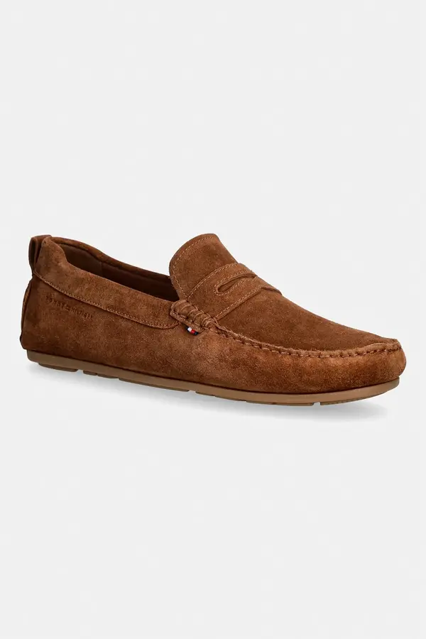 Tommy Hilfiger Tommy Hilfiger mokasinke muške od brušene kože CORE HILFIEGR SUEDE DRIVER