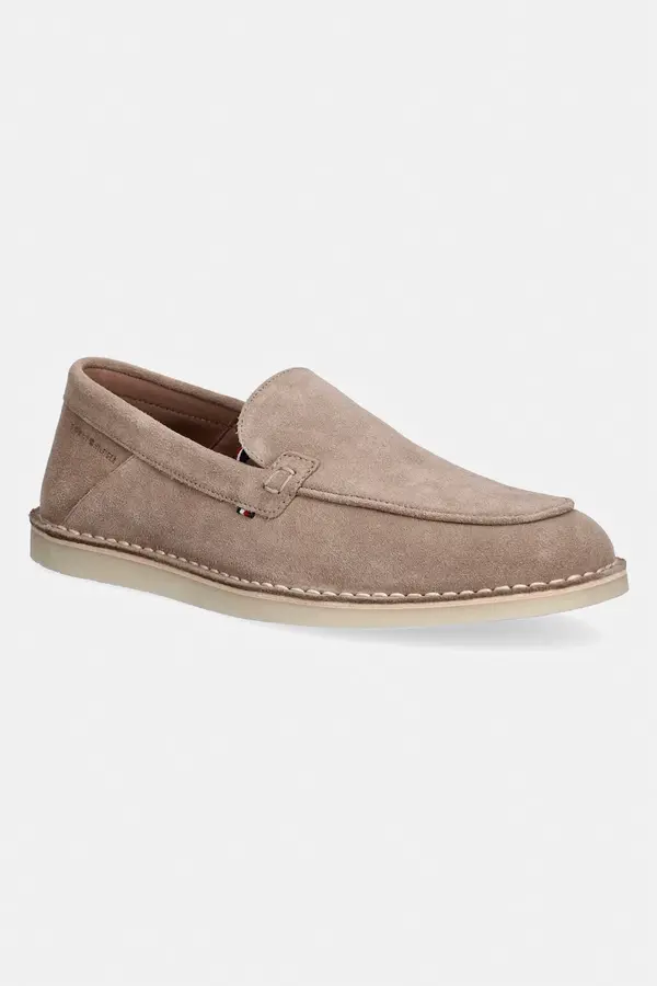 Tommy Hilfiger Tommy Hilfiger mokasinke muške od brušene kože HILFIGER STITCHDOWN SUEDE LOAFER