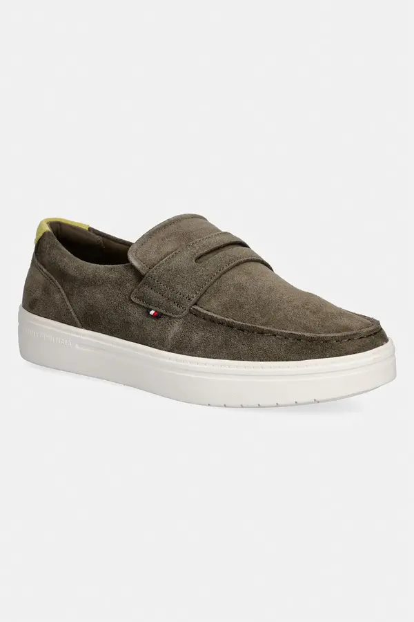 Tommy Hilfiger Tommy Hilfiger mokasinke za muškarce od brušene kože MODERN LIGHT HYBRID SUEDE LOAFER