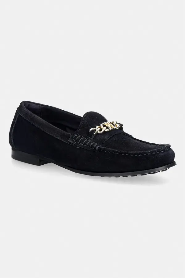Tommy Hilfiger Tommy Hilfiger mokasinke za žene od brušene kože TH CHAIN SUEDE LOAFER