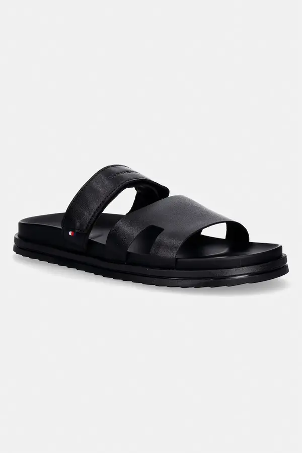 Tommy Hilfiger Tommy Hilfiger natikače muške kožne ADJUSTABLE PREMIUM LTH SANDAL