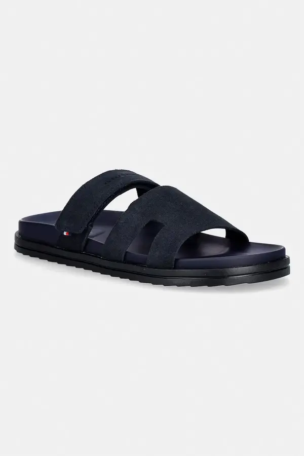 Tommy Hilfiger Tommy Hilfiger natikače za muškarce od brušene kože ADJUSTABLE PREMIUM SUEDE SANDAL
