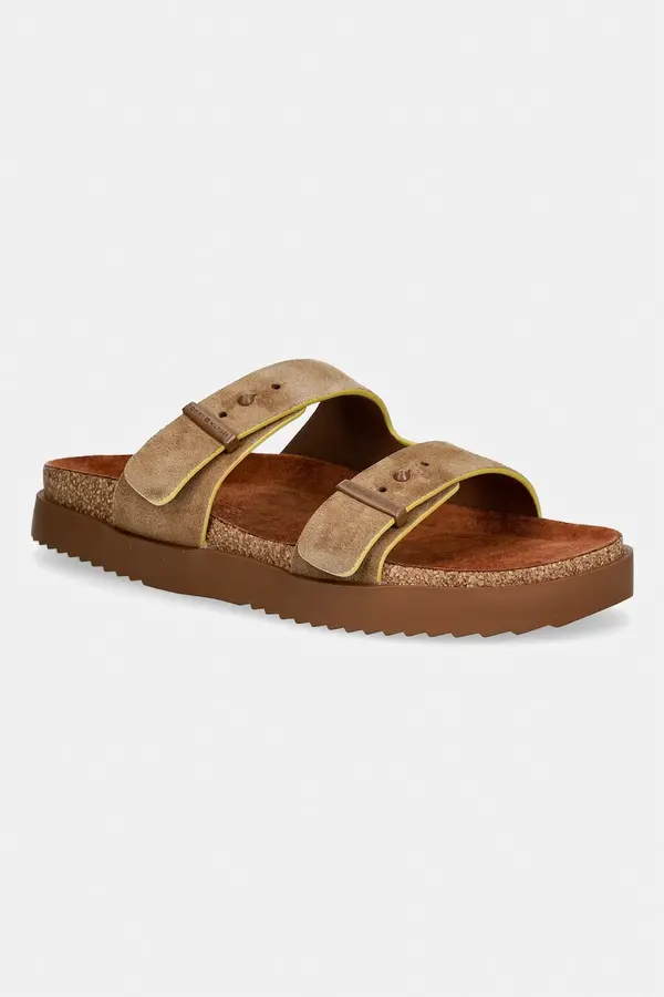 Tommy Hilfiger Tommy Hilfiger natikače za muškarce od brušene kože CORK ADJUSTABLE SUEDE SANDAL
