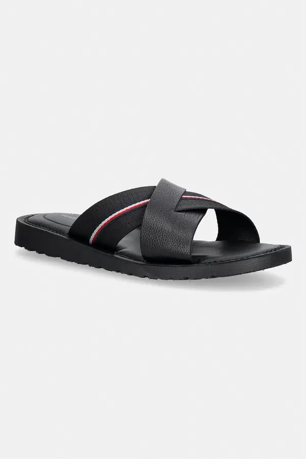 Tommy Hilfiger Tommy Hilfiger natikače za muškarce od kože CORE HILFIGER LTH CRISS C SANDAL