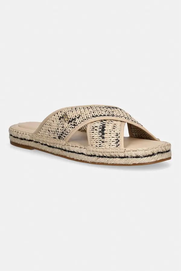 Tommy Hilfiger Tommy Hilfiger natikače ženske ESPADRILLE MULE SANDAL RAFFIA