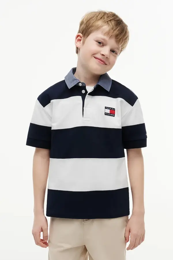 Tommy Hilfiger Tommy Hilfiger polo majica za djecu od pamuka