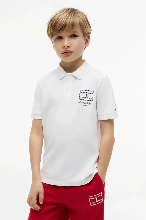 Tommy Hilfiger Tommy Hilfiger polo majica za djecu s pamukom