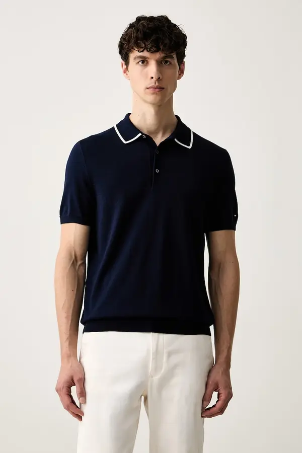 Tommy Hilfiger Tommy Hilfiger polo majica za muškarce od pamuka