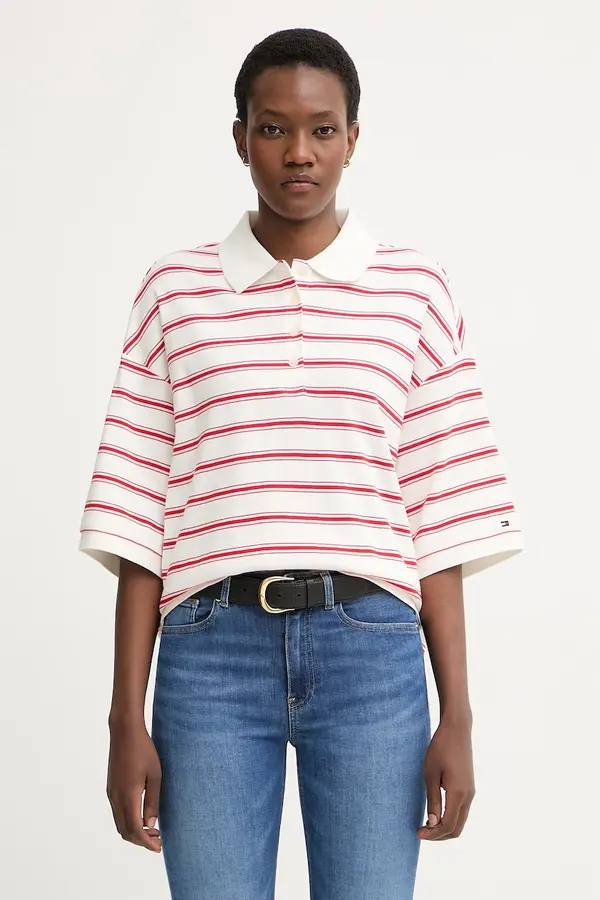 Tommy Hilfiger Tommy Hilfiger polo majica ženska pamučna