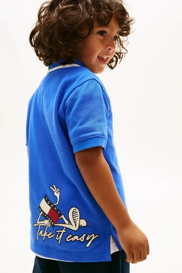 Tommy Hilfiger Tommy Hilfiger polo za djecu od pamuka