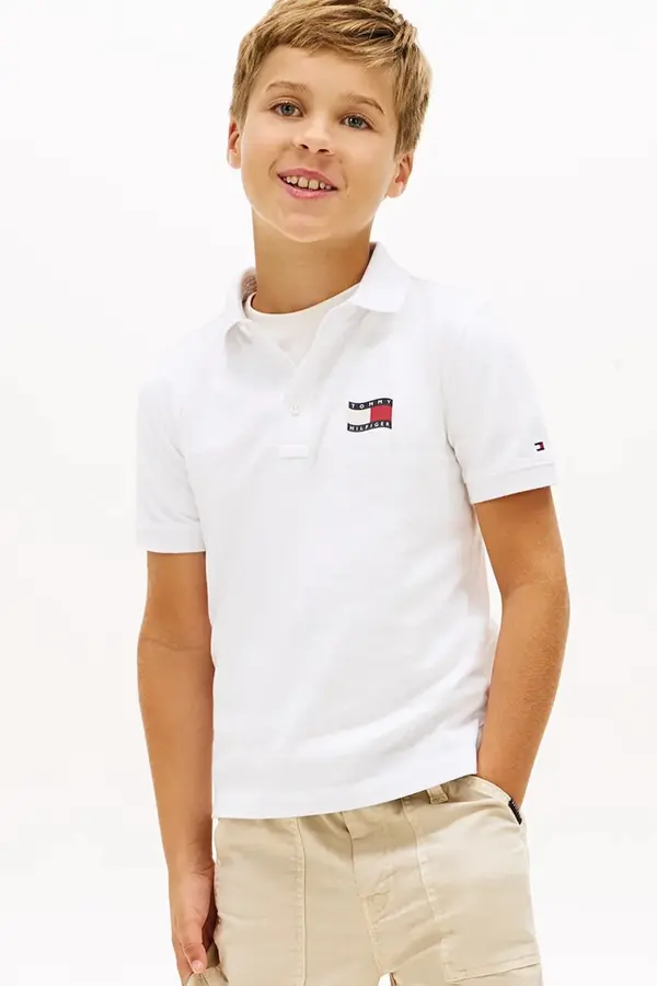 Tommy Hilfiger Tommy Hilfiger polo za djecu od pamuka
