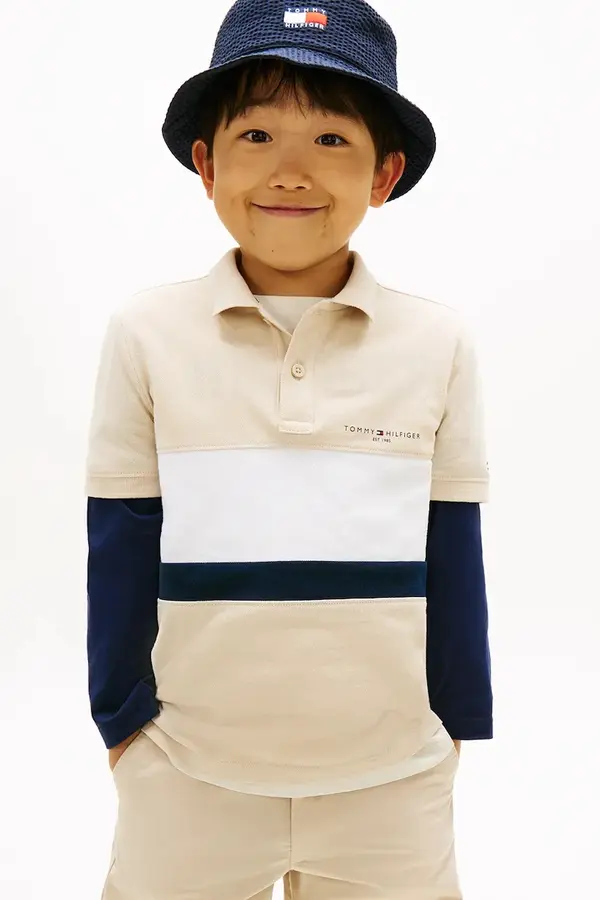 Tommy Hilfiger Tommy Hilfiger polo za djecu od pamuka