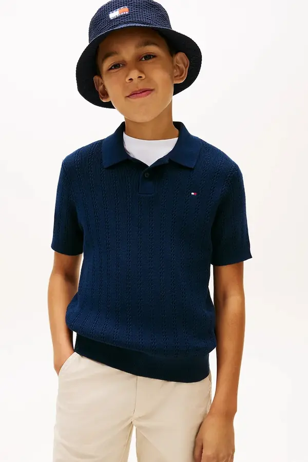 Tommy Hilfiger Tommy Hilfiger polo za djecu od pamuka