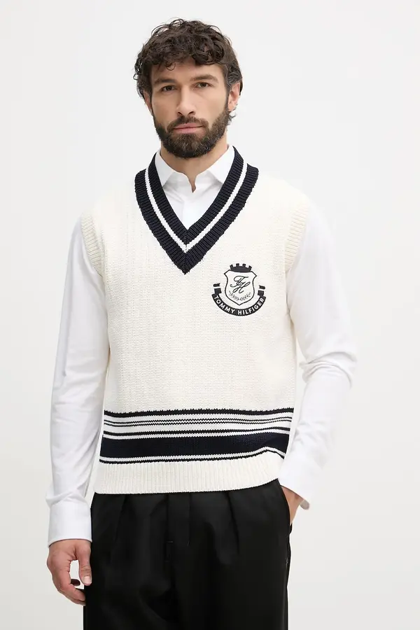 Tommy Hilfiger Tommy Hilfiger pulover bez rukava muški od pamuka