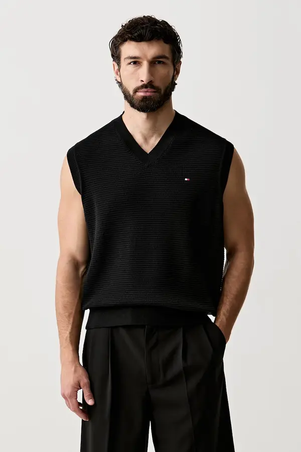 Tommy Hilfiger Tommy Hilfiger pulover bez rukava za muškarce od pamuka
