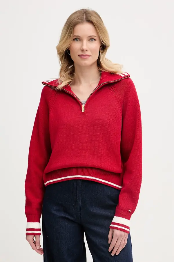 Tommy Hilfiger Tommy Hilfiger pulover damski od pamuka