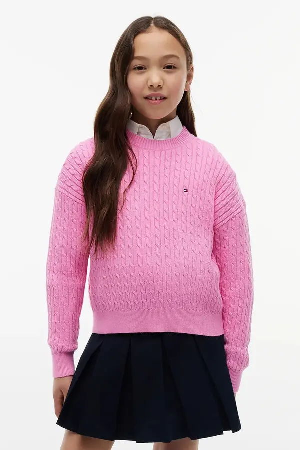 Tommy Hilfiger Tommy Hilfiger pulover za djecu od pamuka