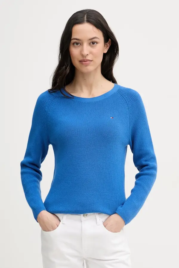 Tommy Hilfiger Tommy Hilfiger pulover ženski od pamuka