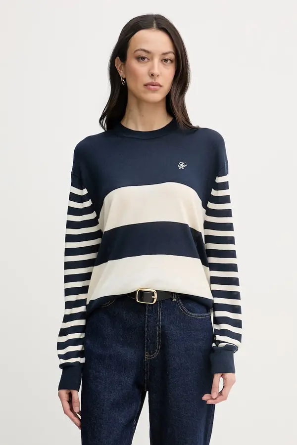 Tommy Hilfiger Tommy Hilfiger pulover ženski s dodatkom svile