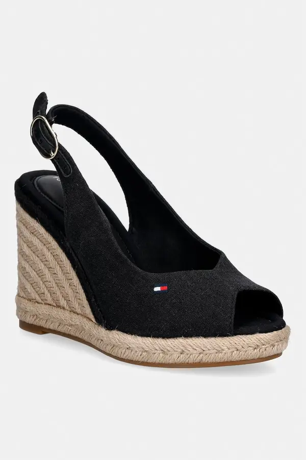 Tommy Hilfiger Tommy Hilfiger sandale s klinastom potpeticom FLAG HIGH WEDGE ESPAD SLINGBACK