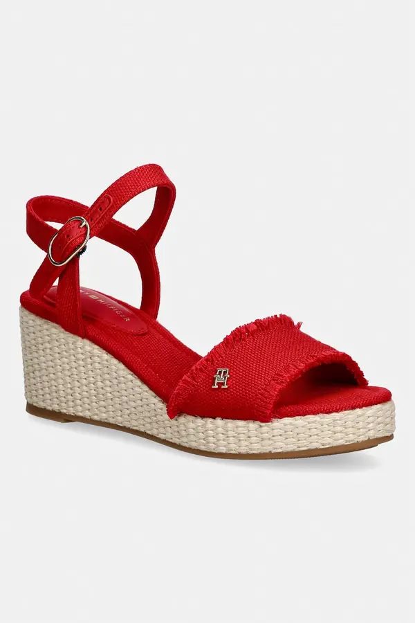 Tommy Hilfiger Tommy Hilfiger sandale s klinastom potpeticom MID WOVEN WEDGE ESPAD FRINGE