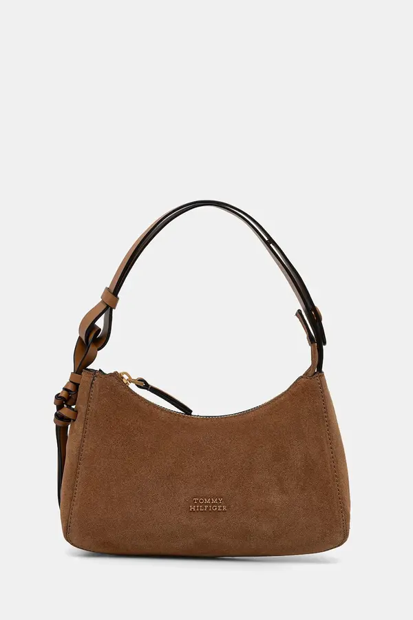 Tommy Hilfiger Tommy Hilfiger shopper torba ženska od brušene kože