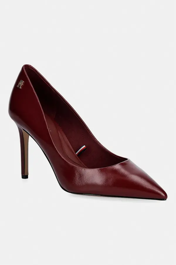 Tommy Hilfiger Tommy Hilfiger štikle od kože ESSENTIAL POINTED PUMP