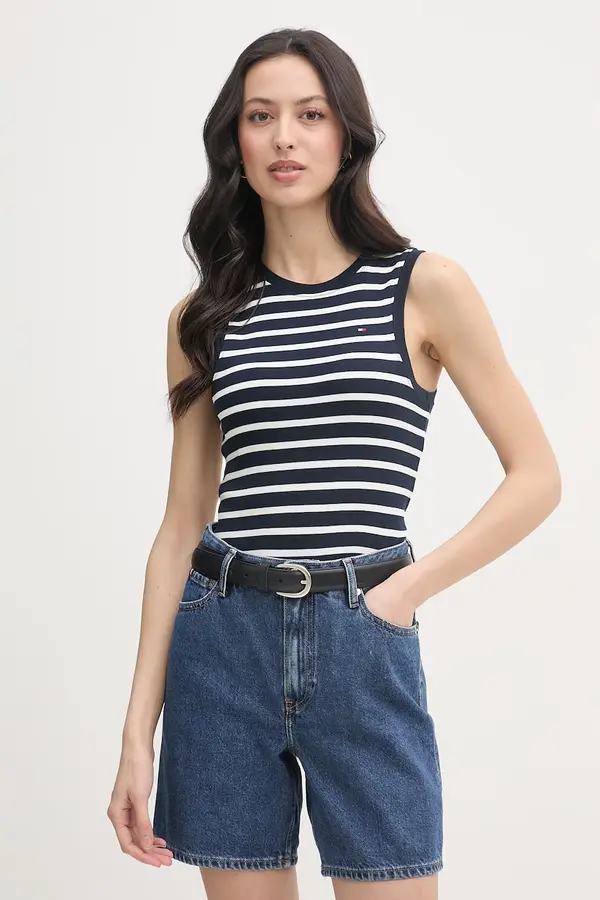 Tommy Hilfiger Tommy Hilfiger top za žene od pamuka