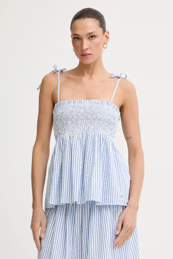 Tommy Hilfiger Tommy Hilfiger ženski top od pamuka s elastanom SUMMER