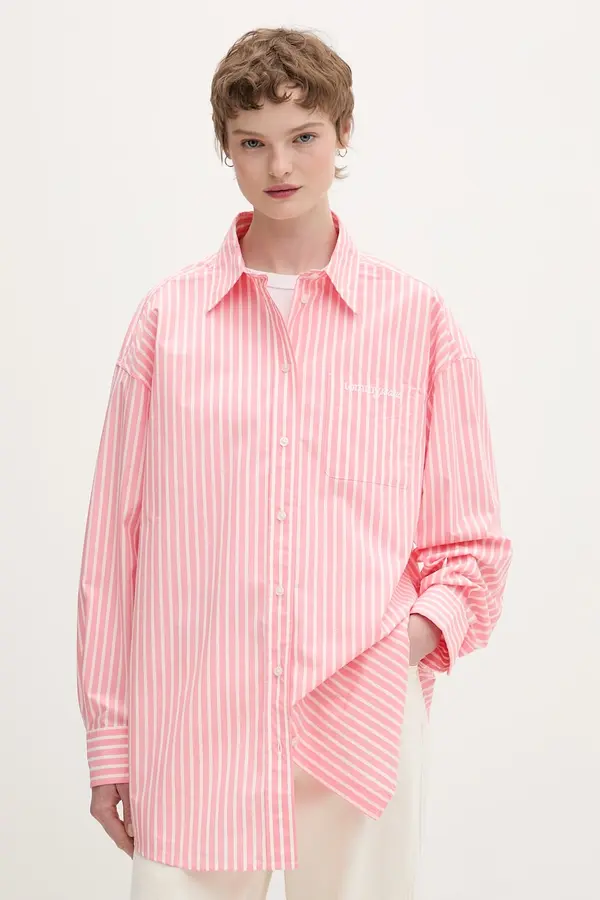 Tommy Jeans Tommy Jeans bluza košulja za žene od pamuka