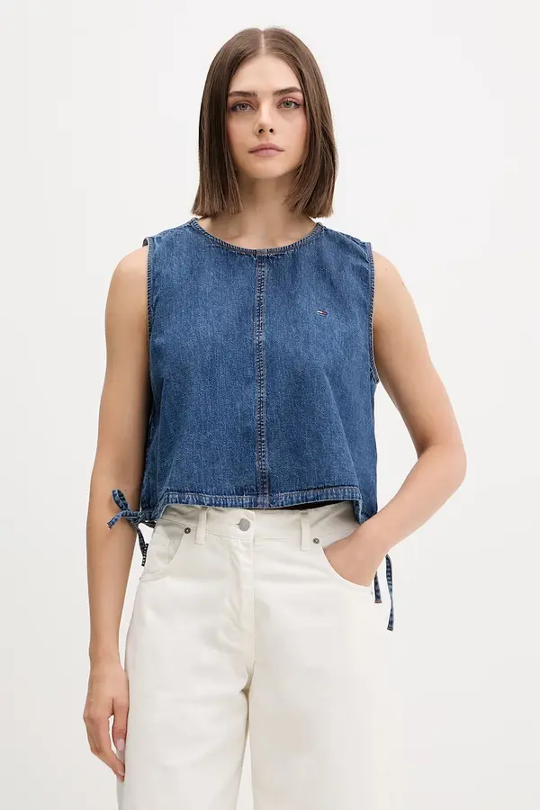 Tommy Jeans Tommy Jeans bluza s naramenicama ženska traper