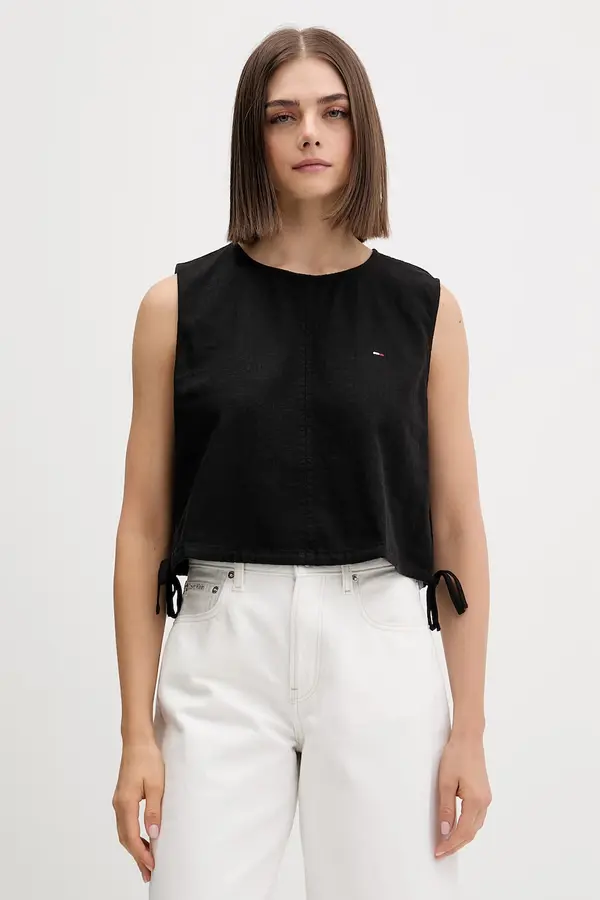 Tommy Jeans Tommy Jeans bluza ženska s lanom