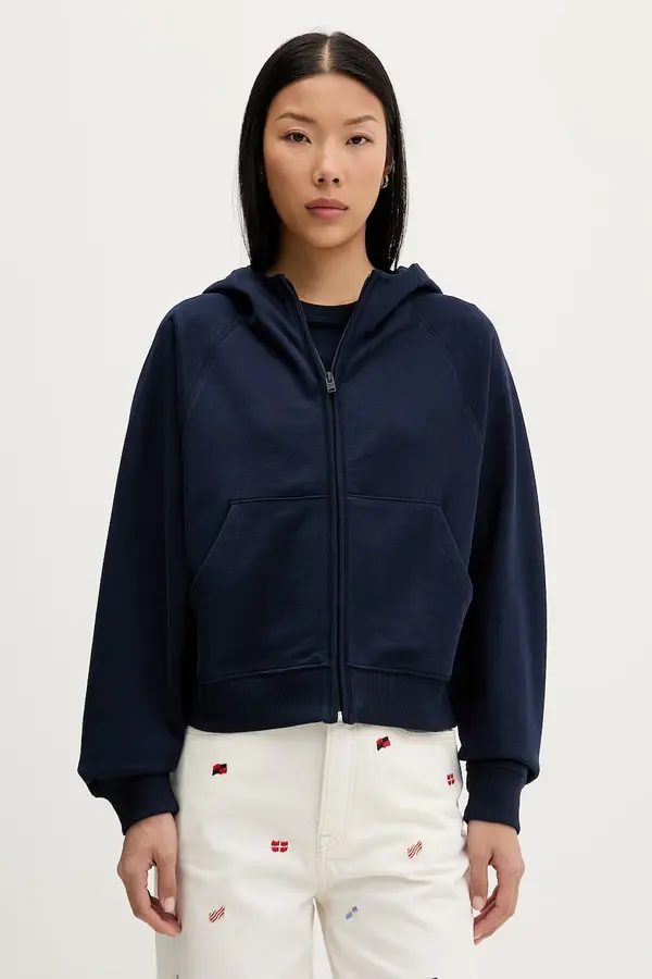 Tommy Jeans Tommy Jeans dukserica na zakopčavanje ženska od pamuka