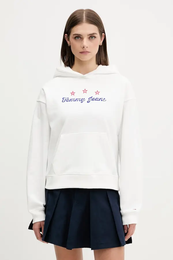 Tommy Jeans Tommy Jeans dukserica sa kapuljačom ženska pamučna