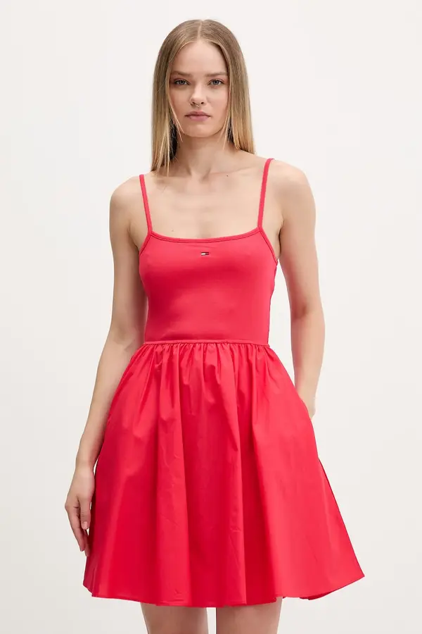 Tommy Jeans Tommy Jeans haljina A-kroja od pamuka