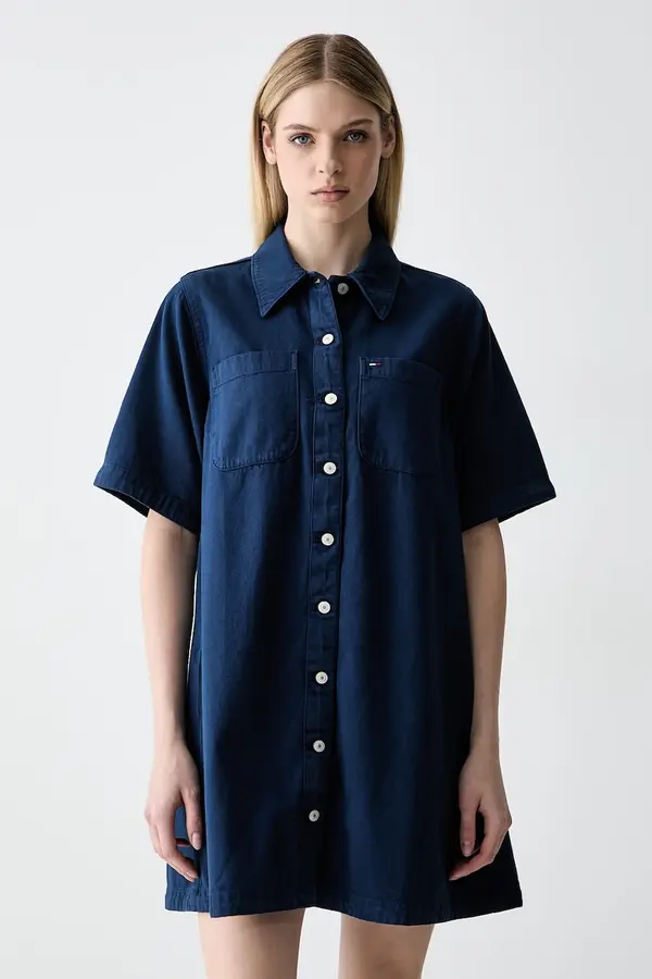 Tommy Jeans Tommy Jeans haljina u stilu košulje od pamuka